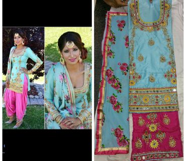 Blue Pink Dupiun All Over Embroidered Punjabi Salwar Kameez at Zikimo 1 Blue Pink Dupiun All Over Embroidered Punjabi Salwar Kameez at Zikimo