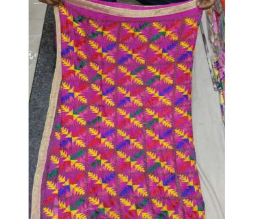 Light Pink Full Embroidered Punjabi Phulkari Dupatta at Zikimo 1 Light Pink Full Embroidered Punjabi Phulkari Dupatta at Zikimo