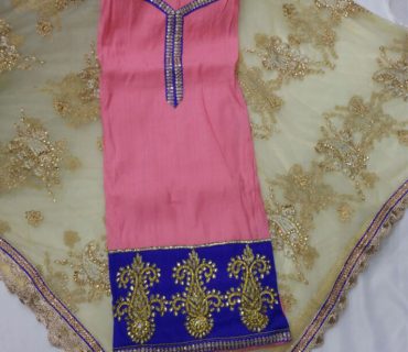 Pink Blue Charli Silk All Over Punjabi Salwar Kameez With Net Duppta at Zikimo 1 Pink Blue Charli Silk All Over Punjabi Salwar Kameez With Net Duppta at Zikimo
