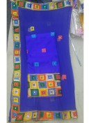 Blue Charli Silk Punjabi Salwar Kameez With Phulkari Border Duppta at Zikimo