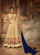 BiegeChiku184 Silk FloorLength Anarkali Suits at Zikimo