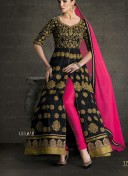 Black1704 Banglorisilk Indian FestiveWear Anarkali Suit at Zikimo