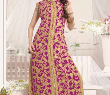 Pink1001D  Georgette Embroidery WeddingParty Straight Suit at Zikimo