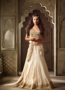 Cream3506 Indian Wedding LehengaCholi at Zikimo