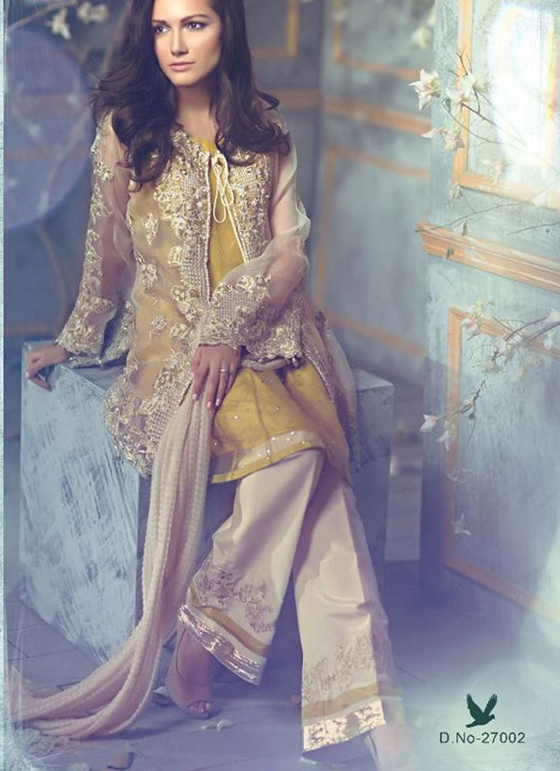 Brass27002 Poly Georgette Pakistani Indian Embroidred Straight Suit At Zikimo