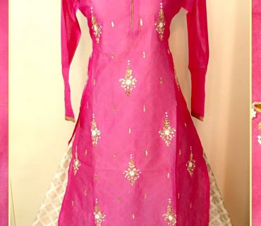 Pink Biege7101 Raw Silk Embroidery Designer Boutique Lehenga Choli at Zikimo