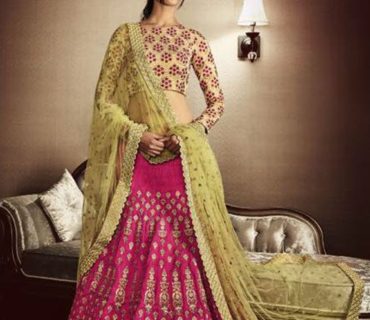 LirilPink Biege5072 Silk Net Indian Wedding Festive Wear Lehenga at Zikimo 1 LirilPink Biege5072 Silk Net Indian Wedding Festive Wear Lehenga at Zikimo
