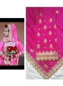 Pink Dupion All Over Punjabi Salwar Kameez With chiffon duppta at Zikimo
