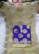 BlueCream Dupion Siyoni Punjabi Salwar Kameez With Net duppta at Zikimo