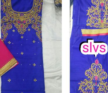 BluePink CharlieSilk Banarasi Punjabi Salwar Kameez With chiffon duppta at Zikimo