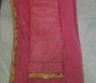 DarkPink Crape All Over Punjabi Salwar Kameez With chiffon duppta at Zikimo