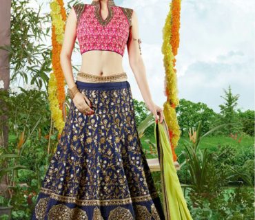 BluePink9402 Silk Indian Wedding Wear Embroidred Lehenga Choli At Zikimo 1 BluePink9402 Silk Indian Wedding Wear Embroidred Lehenga Choli At Zikimo