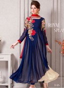 BlueRed105 Georgette Indian Wedding Anarkali Suits at Zikimo