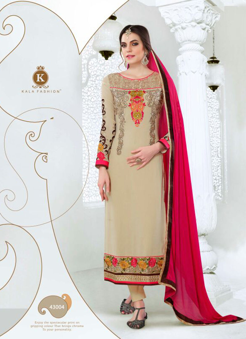 BiegeMagenta43004 Georgette Weddding Party Straight Long Suit at Zikimo 1 BiegeMagenta43004 Georgette Weddding Party Straight Long Suit at Zikimo