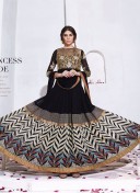 BlackWhite8013 Digital Printed Georgette Wedding  Anarkali Suit at Zikimo
