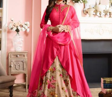 PinkBiege97004 Tapheta Crape WeddingParty Anarkali Suit at Zikimo 1 PinkBiege97004 Tapheta Crape WeddingParty Anarkali Suit at Zikimo