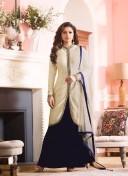 Cream97006 AustralianSilk WeddingParty Anarkali Suit at Zikimo