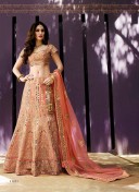 Pink1331 Resham, Sequins,Stone,Diomond,Cutdana,Kasab Work RawSilk Weding Lehenga at Zikimo