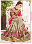 GreyFalsa2509 Georgette WeddingParty Saree At Zikimo