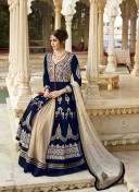 NavyBlue7299 Georgette Indian WeddingParty Lehenga Choli at ZIkimo