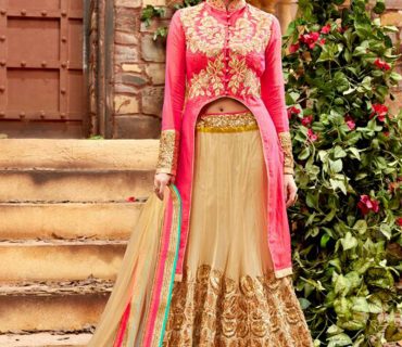 Tand Pink3555 Net Indian WeddingParty Lehenga Choli at ZIkimo