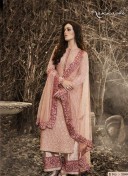 Peach3044 Chikankari WeddingParty Straight Plazzo Suit at ZIkimo