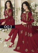 Maroon003 Georgette PartyWear Ayesha Takia Anarkali Suit at Zikimo
