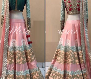 BabyPink04 RawSilk PartyWear Lehenga Choli at Zikimo