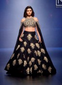 Blue41Silk Net PartyWear Prachi Desai Lehenga Choli at Zikimo